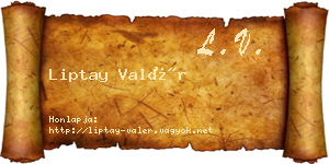 Liptay Valér névjegykártya